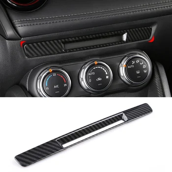 Para Mazda 2 Demio DL Limousine DJ Hatchback 2015 2016 2017 Interior do Carro ABS Estilo Meio do Console de Ventilação de Ar Moldura Tampa 1PC