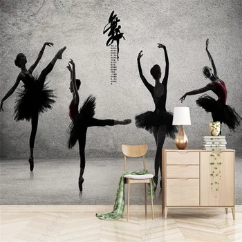 Personalizado Moderno em 3D papel de Parede do Estúdio de Dança de Ballet, Yoga Studio Mural Ginásio Industrial de Decoração em 3D Foto do Papel de Parede Papel De Parede 3D