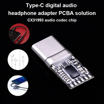 Tipo-C de Áudio Digital Módulo de Controle de Fio do Fone de ouvido Solução CX31993 Módulo Adaptador de Chip Para o Tipo C Telefone